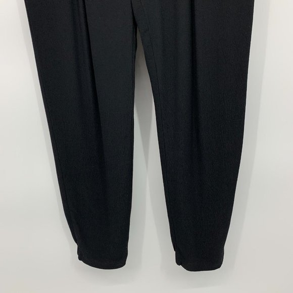J.Crew Jumpsuit Black Asymmetrical Zip Sleeveless Crepe Jogger - Picture 10 of 14